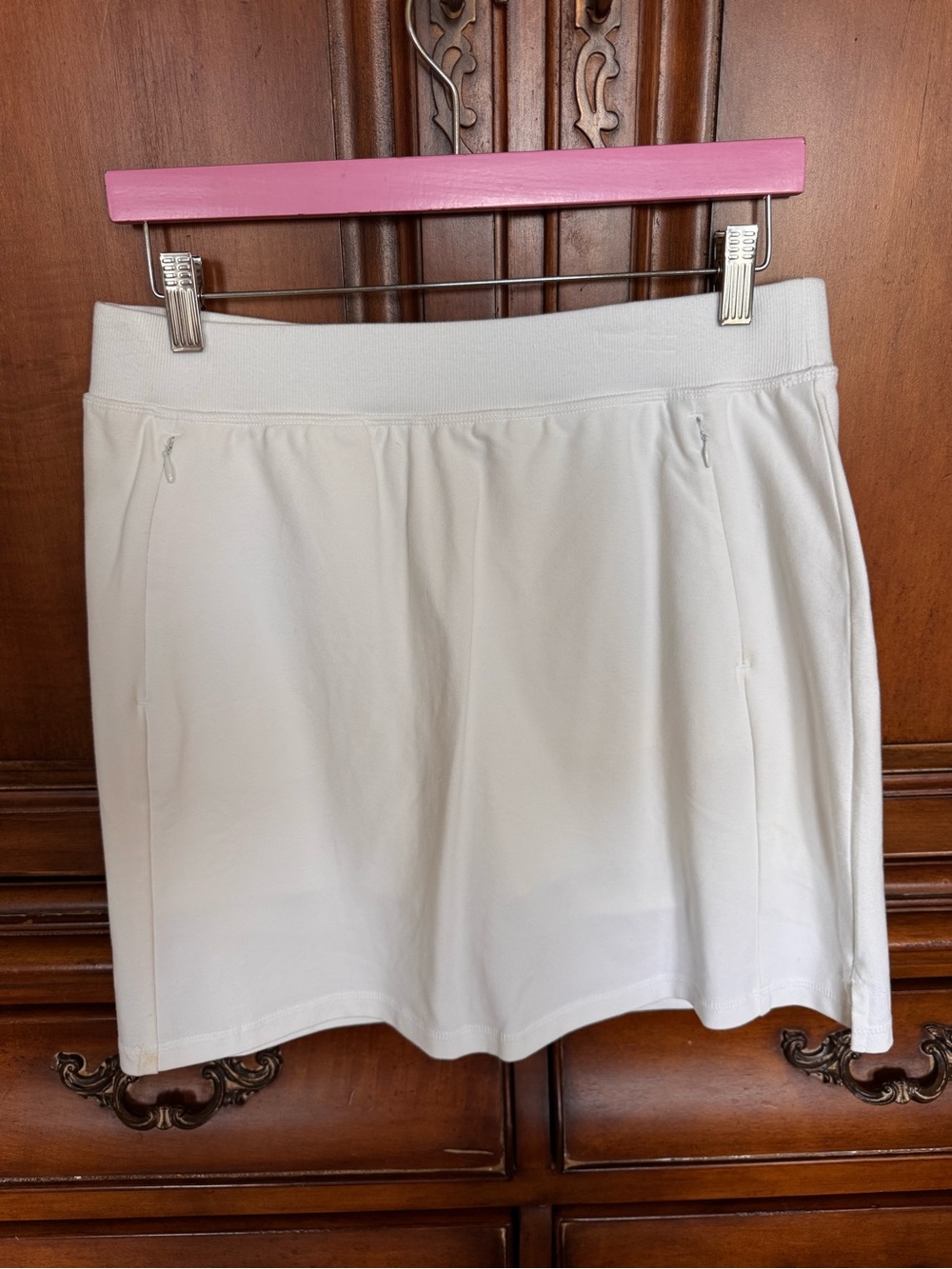 Talbots Women’s White Active Skort-Comfortable w Zippered Side Pockets